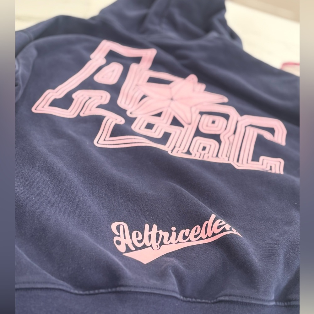 Elfric Eden ARC Graphic Hoodie Navy Blue Pullover Streetwear Women’s S - Picture 3 of 7